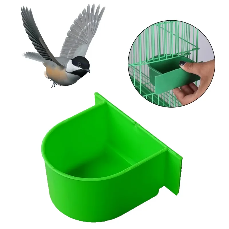 Bird Cage Food Boxes Trough Parrot Feeder Food Water Bowl Cup Budgerigar Macaws Finches Canary Bird Feeding Birdcage Food Boxes