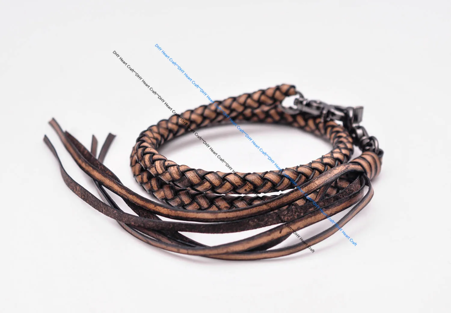 طويل مصنوع يدويًا من جلد البقر الأصلي جلد مضفر مضاد للفقد ، بنطلون جينز ، سلسلة محفظة ، بنطلون سائق شاحنة دراجة نارية ، سلسلة جودة ، 26 بوصة ، بنطلون بقطر 10 #2