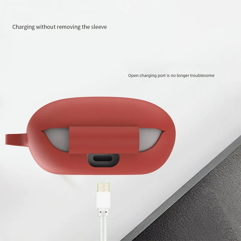 Caso de silicone para batidas ajuste pro 2021 novo fone de ouvido cor sólida protetor à prova de choque macio com chaveiro para batidas apto pro capa