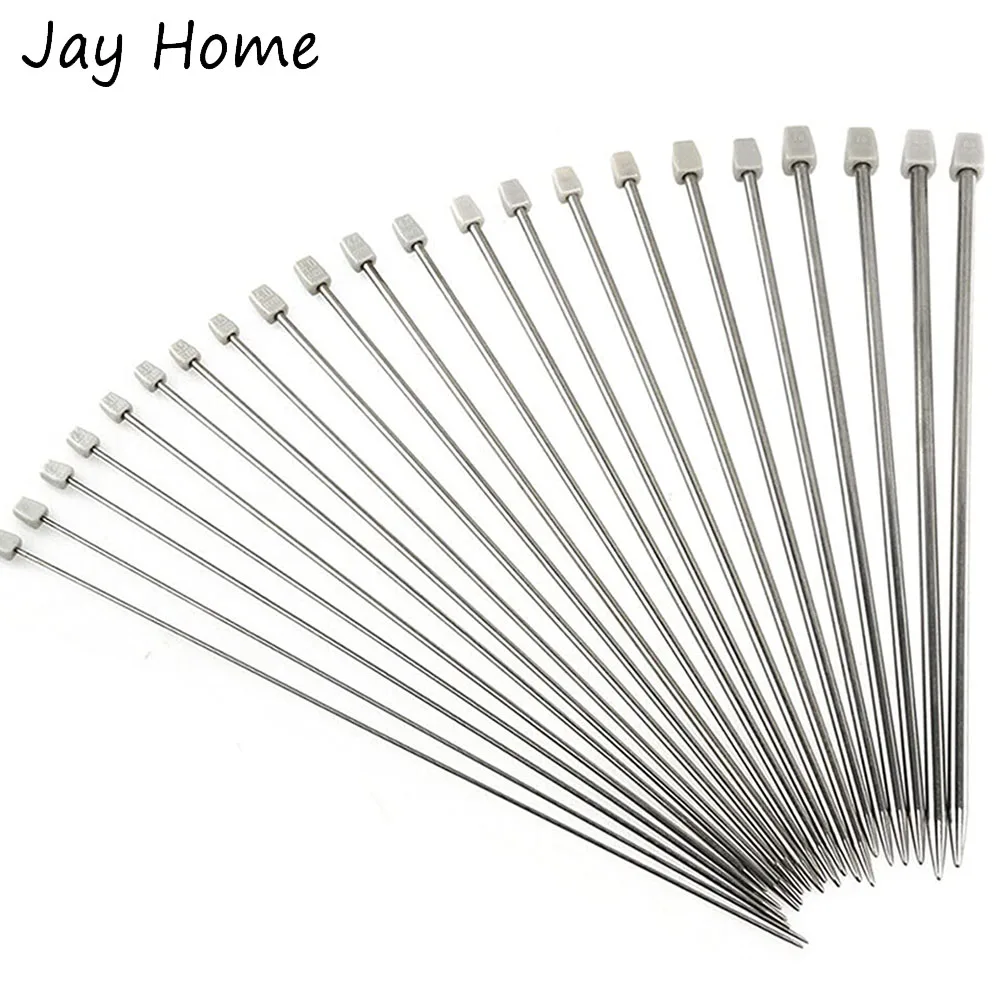 

22PCS Stainless Steel Knitting Needles Sets 2-8mm Single Pointed Sweater Needles Set Knitting Kit for DIY Sewing Accessories