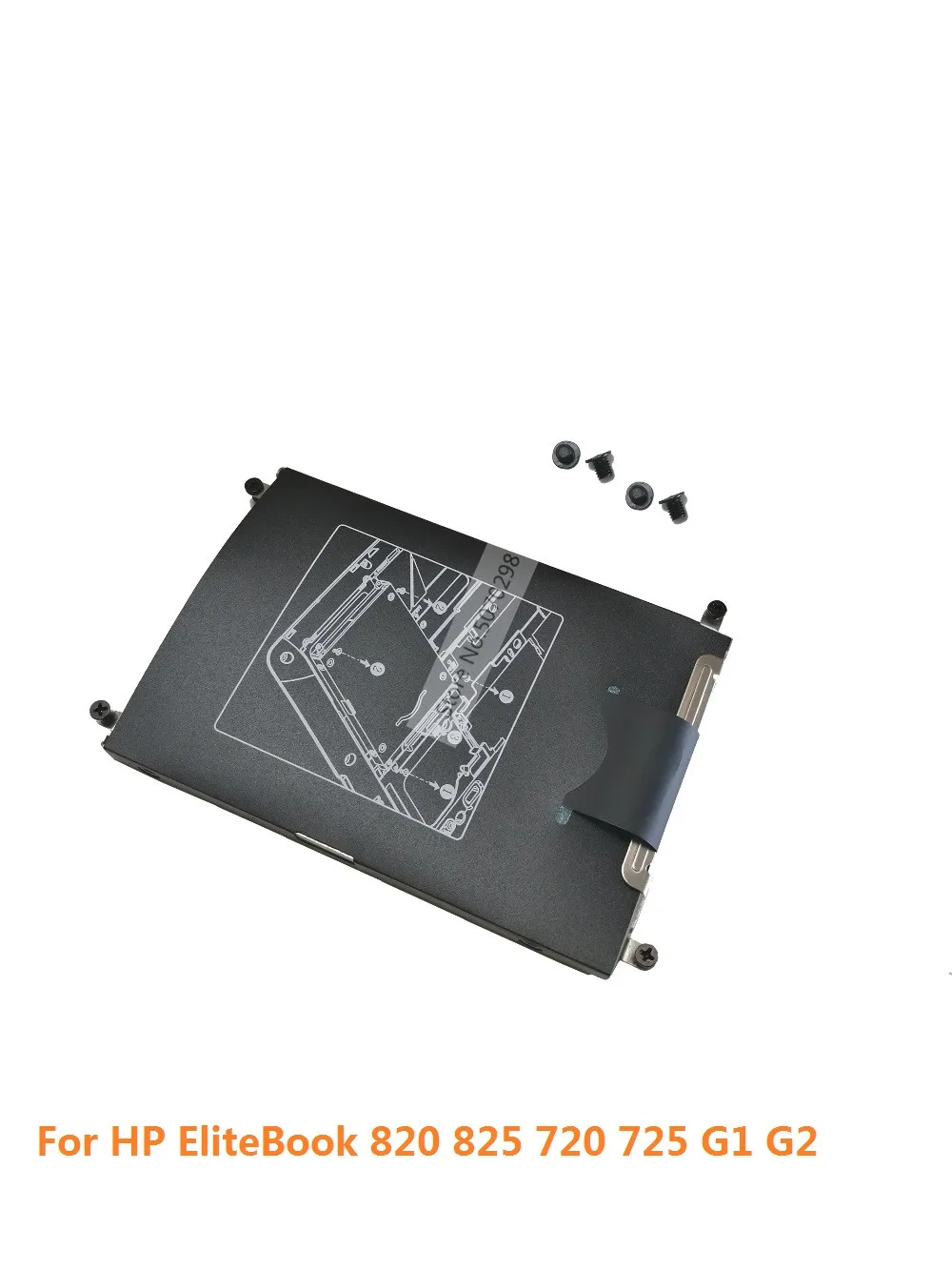 

2.5 SATA Hard Disk Drive HDD SSD Caddy Frame Tray Adapter Bracket with Screws for HP EliteBook 820 825 720 725 G1 G2