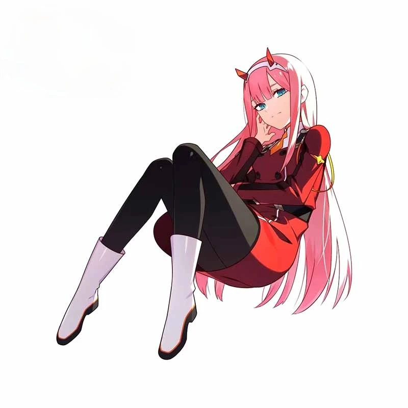 Anime Girl ZERO TWO Uniform DARLING In The FRANXX Car Stickers Waterproof  Vinyl Decal