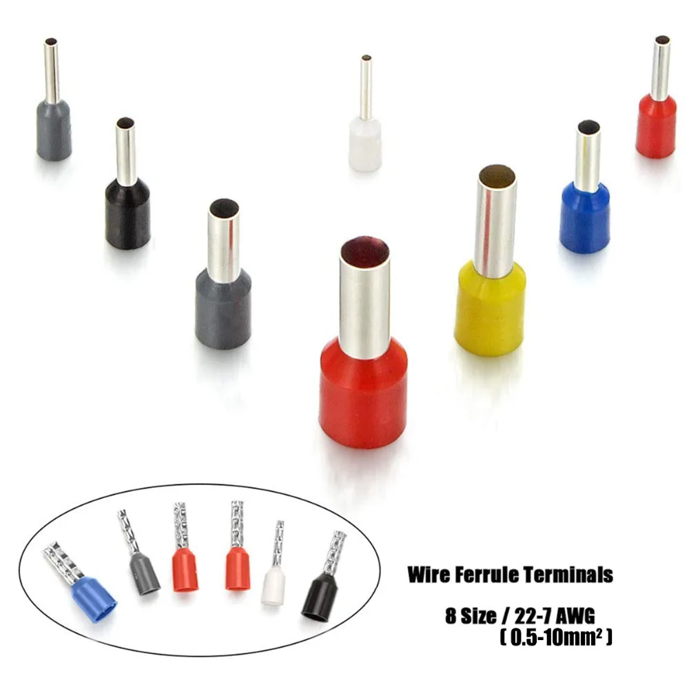 1000-teiliges Set isolierter Kabelendhülsen AWG23-7, Crimp-Kabelendklemmen, 5 Farben, 200 Stück pro Farbe für elektrische Kabelverbinder – Detail 19