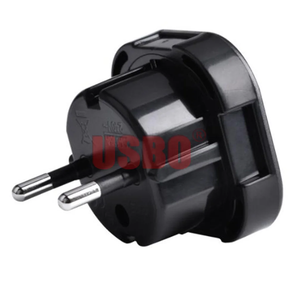 1 stuks Zwarte/Witte 10/16A 250V Universele Reisaansluitadapter Stekker UK naar EU 4.0MM Stroomadapter Stekker 9625 Stopcontact Converter