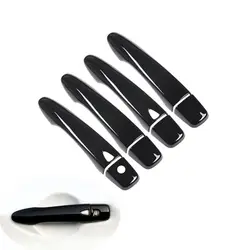 For Nissan X-Trail T32 MK3 2014-2020 X Trail XTrail Gloss Black Chrome Car Door Handle Cover Sticker Styling Accessories