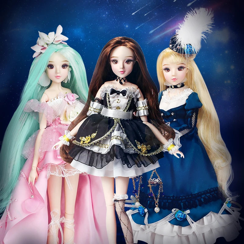 DBS 1/6 BJD toy 30cm constellations doll joint body with outfit shoes stand box toy girls gift anime doll