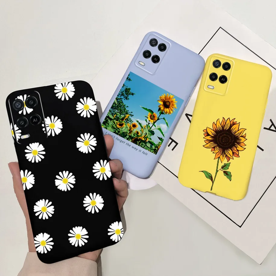 For OPPO A54 A 54 2021 Case Silicone Phone Cover For OPPOA54 CPH2239 CPH2195 A 54 5G Shockproof Soft Bumper 6.5 inch Cute Covers