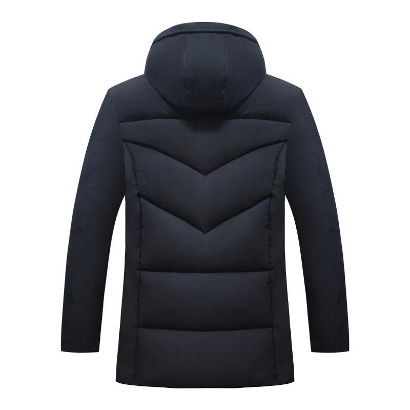 

Overcoat Jacket Thick New Windproof Winter Parkas Coats Men's Parkas Hombre Fashion Windbreaker Slim Solid Long Casual