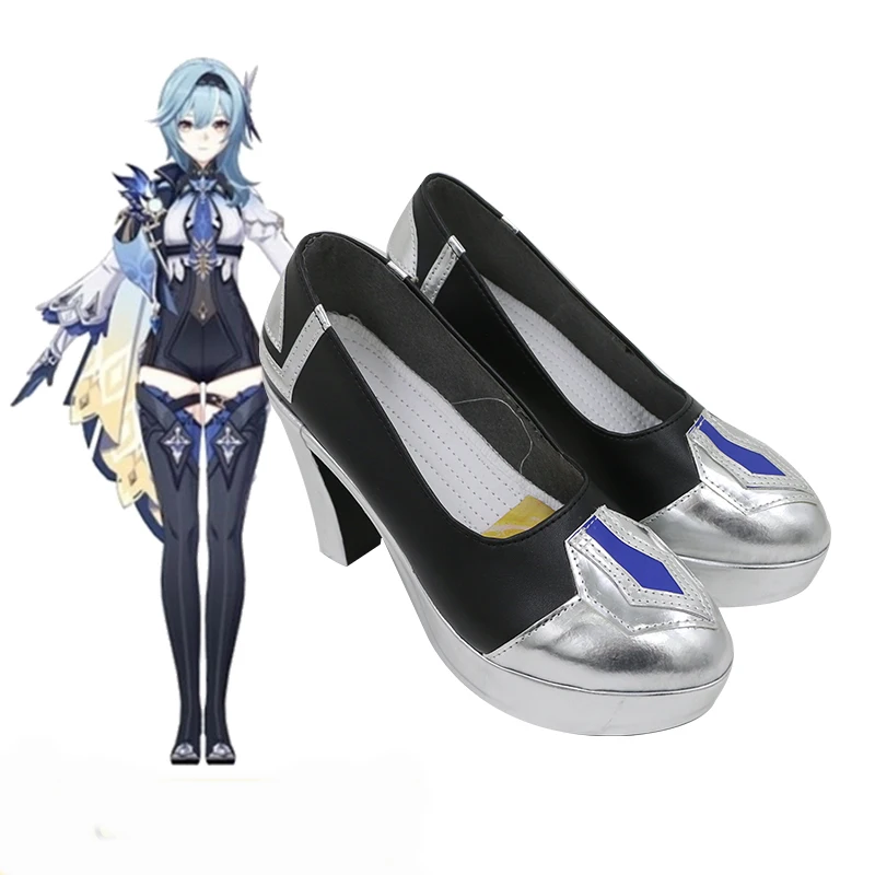 

EuLa High heel Shoes Game Genshin Impact EuLa Cosplay Shoes EuLa Cosplay Wigs Women For Halloween Carnival Party Prop