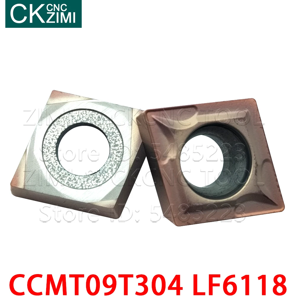 Herramienta de torneado externo, insertos de carburo, CNC, herramientas de torno de Metal para acero inoxidable 201 304, 10P, CCMT09T304, LF6118, CCMT 09T304, LF6118