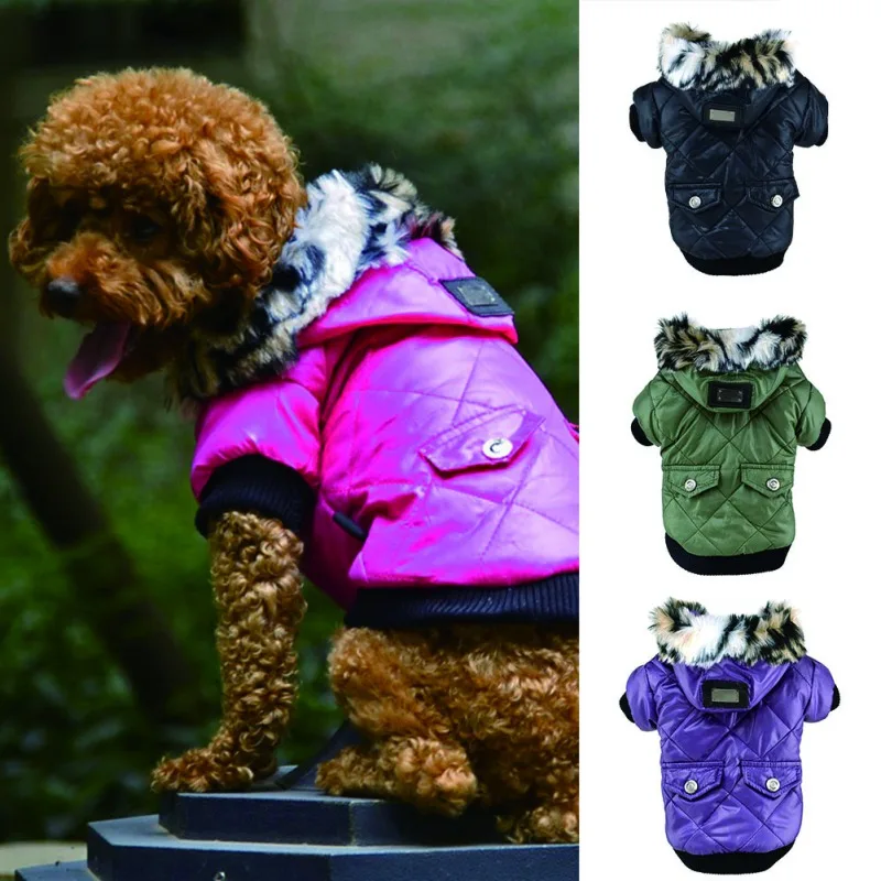 Winter Dog Clothes Warm Thicken Coat Jacket for Small Dog Puppy Pet Hoodie for Small Medium Dogs Yorkie French Bulldog Clothing