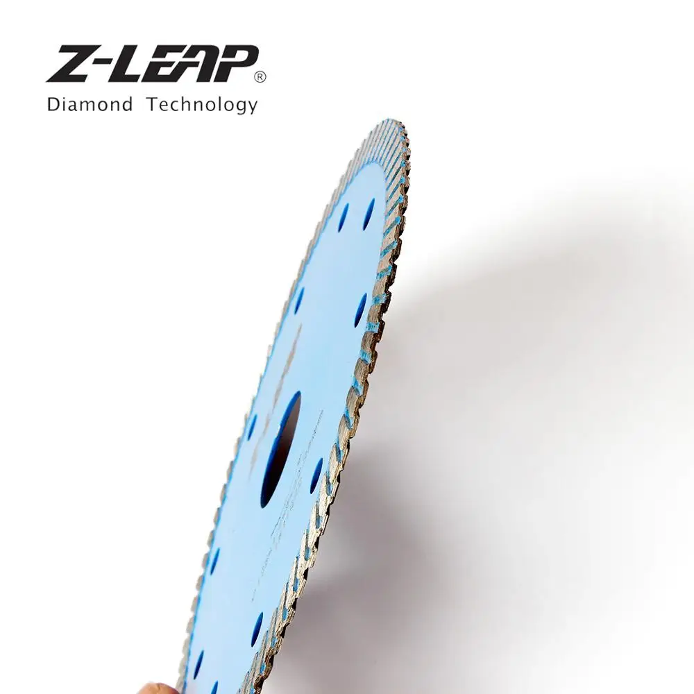 Z-LEAP 5 Inch Diamond Cutting Saw Blade 125mm Turbo Teeth Cutting Disc With Cooling Holes For Granite Marble Sandstone Concrete