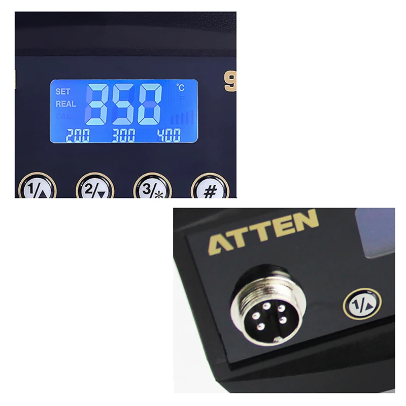 ATTEN 110V 60W/80W stazione di saldatura display digitale LCD stazione di rilavorazione di saldatura per telefono BGA SMD PCB IC riparazione strumenti di saldatura