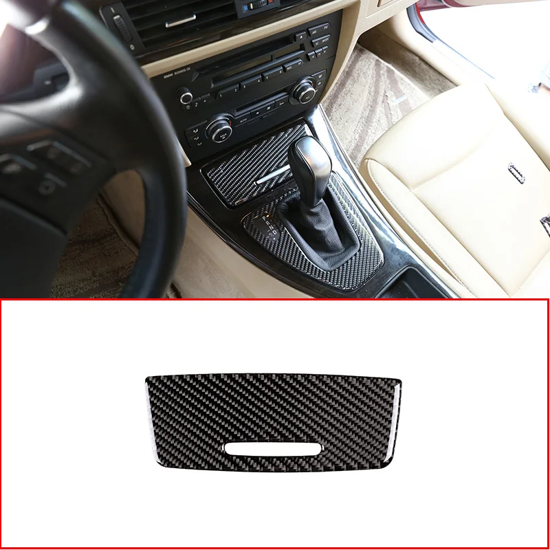 

For BMW 3 Series E90 E92 2005-2012 Real Carbon Fiber Central Control Cigarette Lighter Panel Stickers Trim Car Accessories