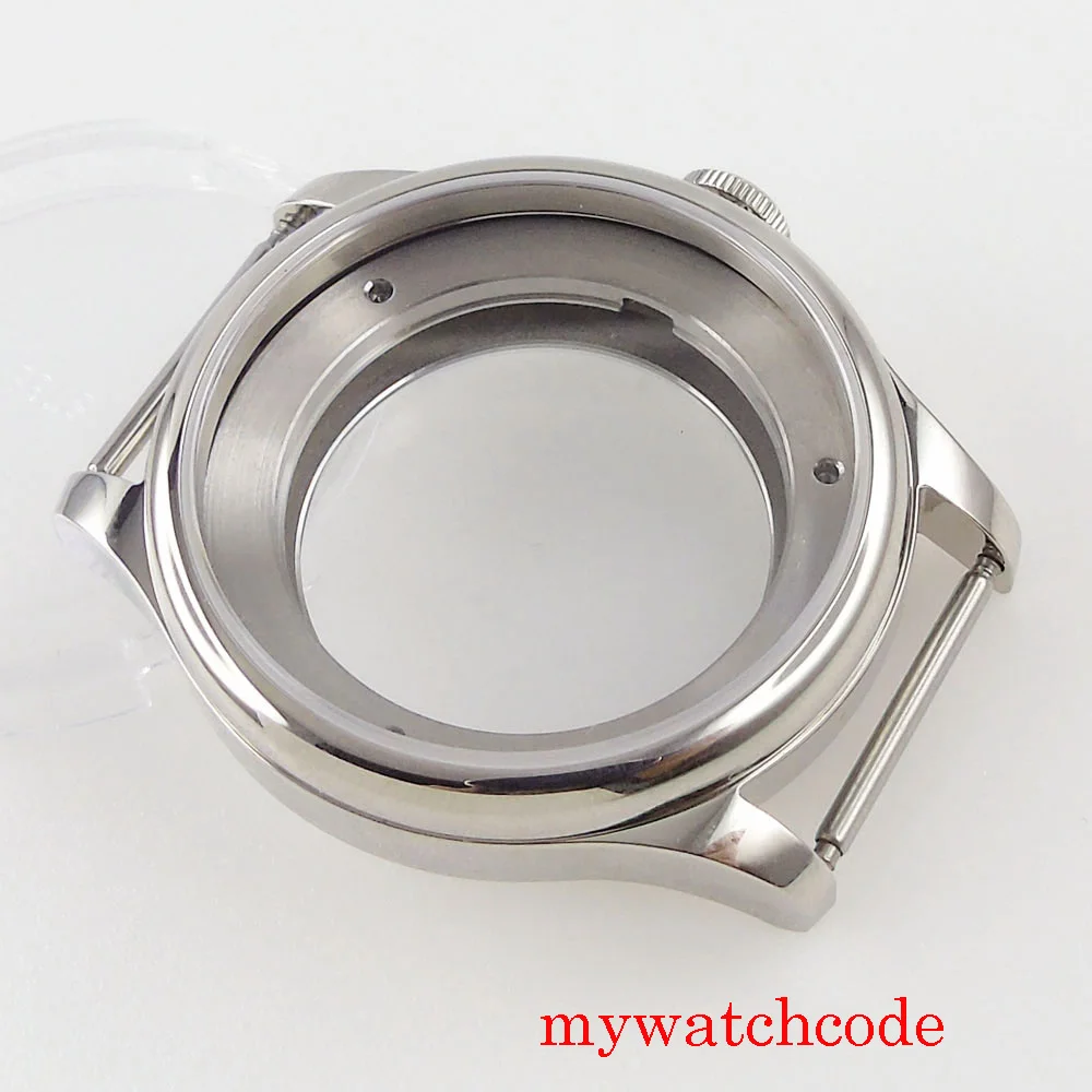 39mm Watch Case Fit MIYOTA 8215 Automatic Movement Sapphire Crystal Glass Back Wristwatch Parts