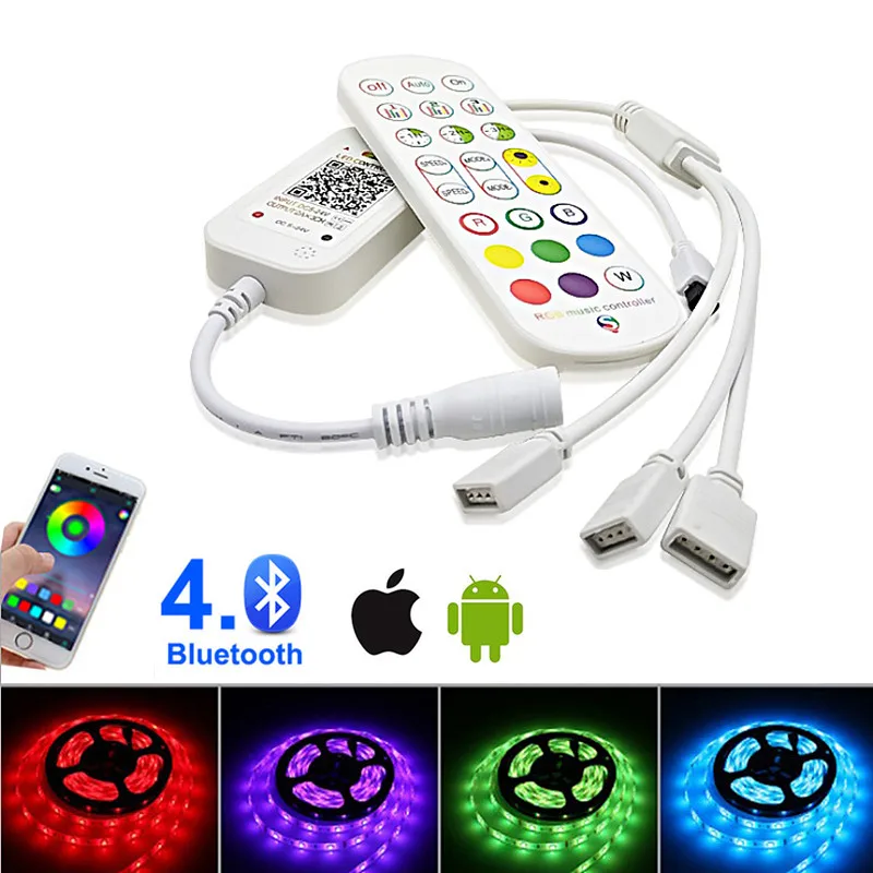 RGB Led Controller DC5-24V Bluetooth Music Voice Control 24 Keys 16 Million Colors With Timer Mode For 5050 2835 RGB Strip Light