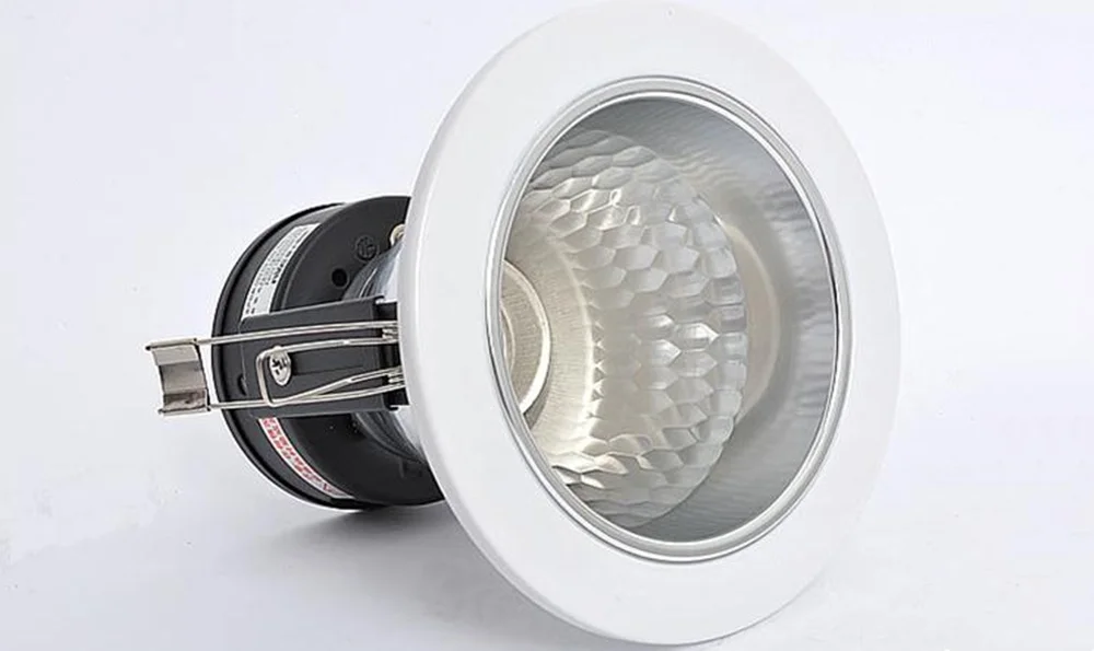 Freies Verschiffen 4 zoll E27 Weiß Runde Einbau Gehäuse Downlight Halter e27