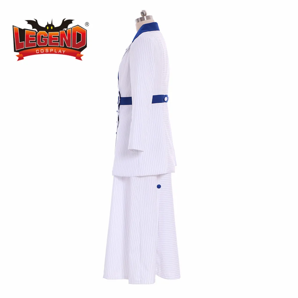 Edwardian Era cosplay costume Titanic Rose DeWitt Bukater Cosplay Costume Blue & White Jacket & Long Skirt