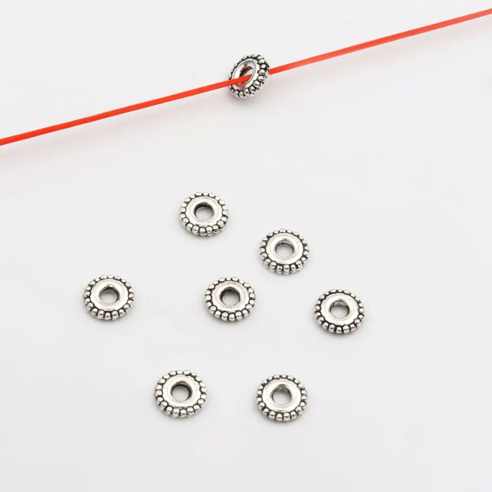 50 Stück, 32 verschiedene Arten, gemischte Metall-Abstandshalter-Perlen mit unterschiedlichen Lochgrößen für die Herstellung von Schmuck, Armbändern, Halsketten und Ohrringen – Großhandel. – Detail 37