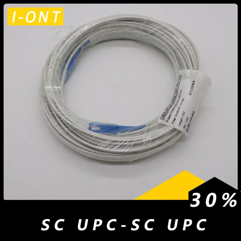 

Уличный прямой кабель SC/UPC- SC/UPC SM Simplex FTTH SC UPC, соединительный кабель, одномодовый волоконно-оптический джампер, 10 м, 20 м, 30 м, 50 м