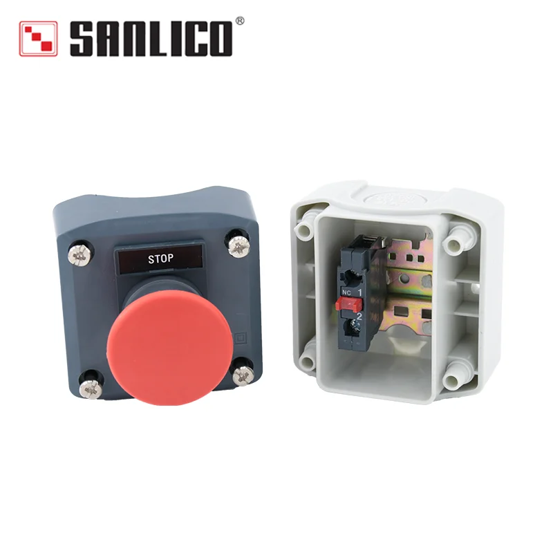 Emergency Stop Mushroom Switch Head Waterproof Control Box Push Button Switch Station SAL LA68H XALD164 Momentary Spring Return - Image 5