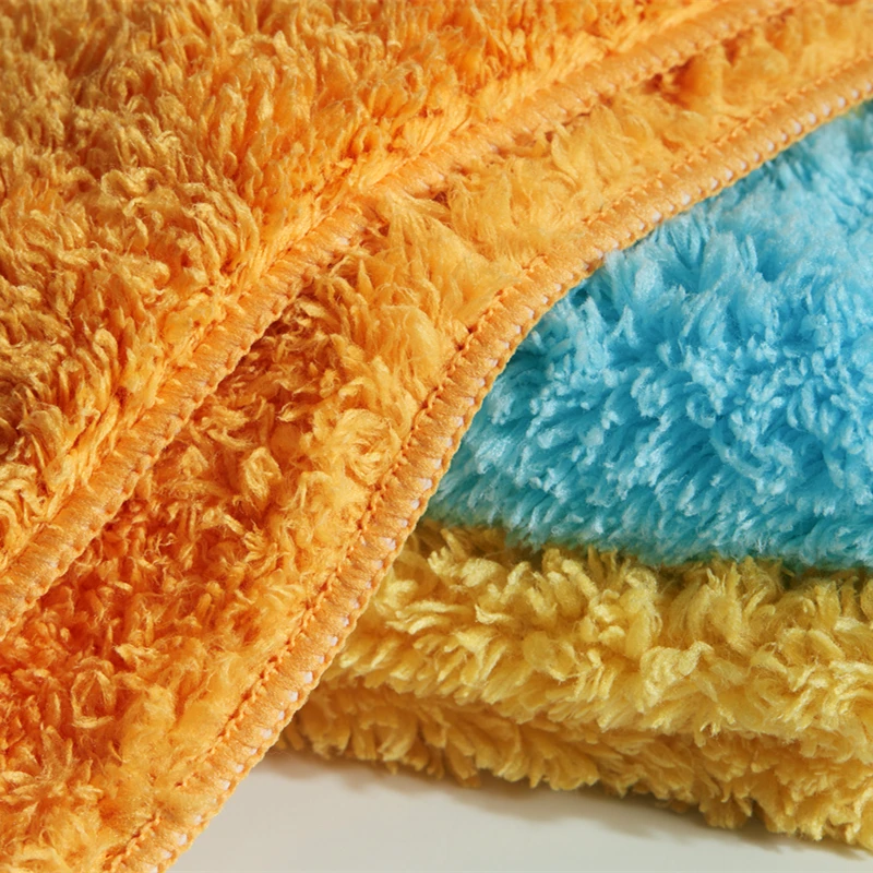 4PCS Fluffy Kitchen Rags Duster Cleaning Cloth Absorbent Dish Towels For Bathroom Cleaning Tools Shaggy Plush Swedish Dishcloth