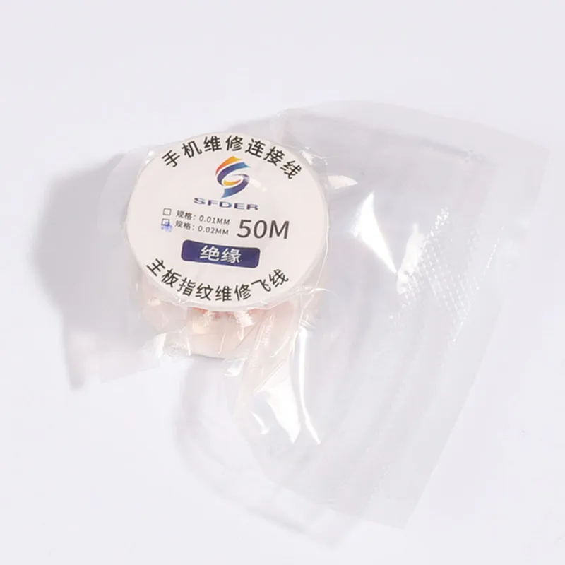 3PCS  0.02MM 50M PCB Copper Soldering Wire Maintenance Jump Line For Cell Phone / Pad Board Welding Repair Tools