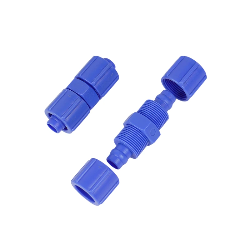 Pneumatic Fittings Corrosion Resistance Gas Pipe Plastic Connector Blue External Thread 1/8