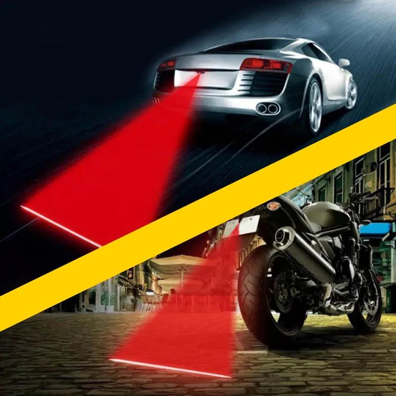 Car Motor Motorcycle Tail Decorative Car Logo Projector 12V  24V LED Emergency Braking Back UP Stop Laser Light