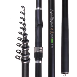 Canna da pesca Canna da pesca telescopica per carpa in fibra di carbonio 3.9m4.5m5.3m6.0m Canna da pesca su roccia