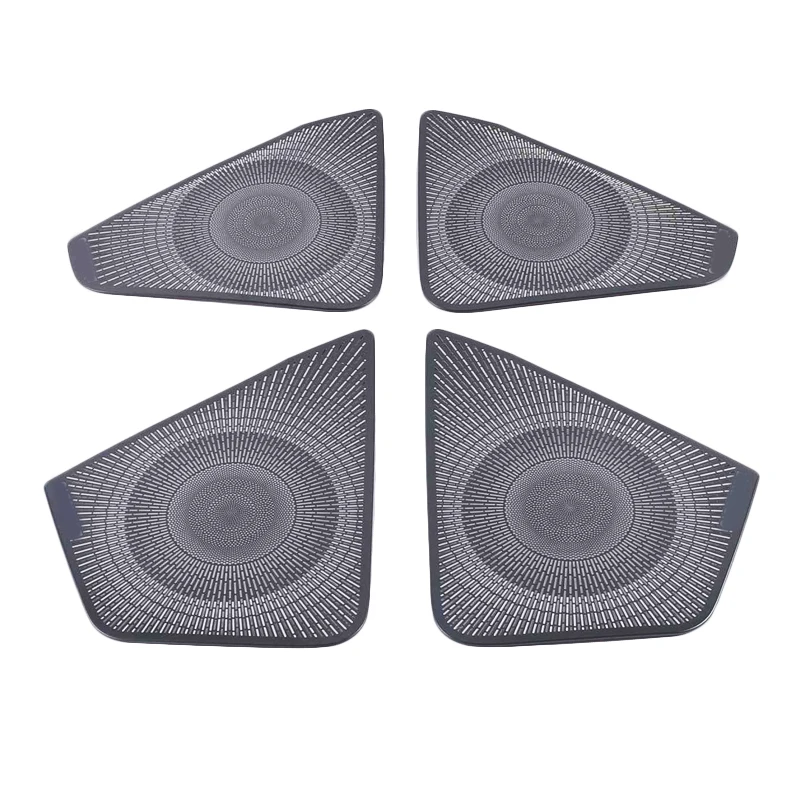 For Skoda Karoq 2018 2019 2020 Car-styling stainless steel Car Door Audio Speaker Decorative Cover Trim 3D sticker