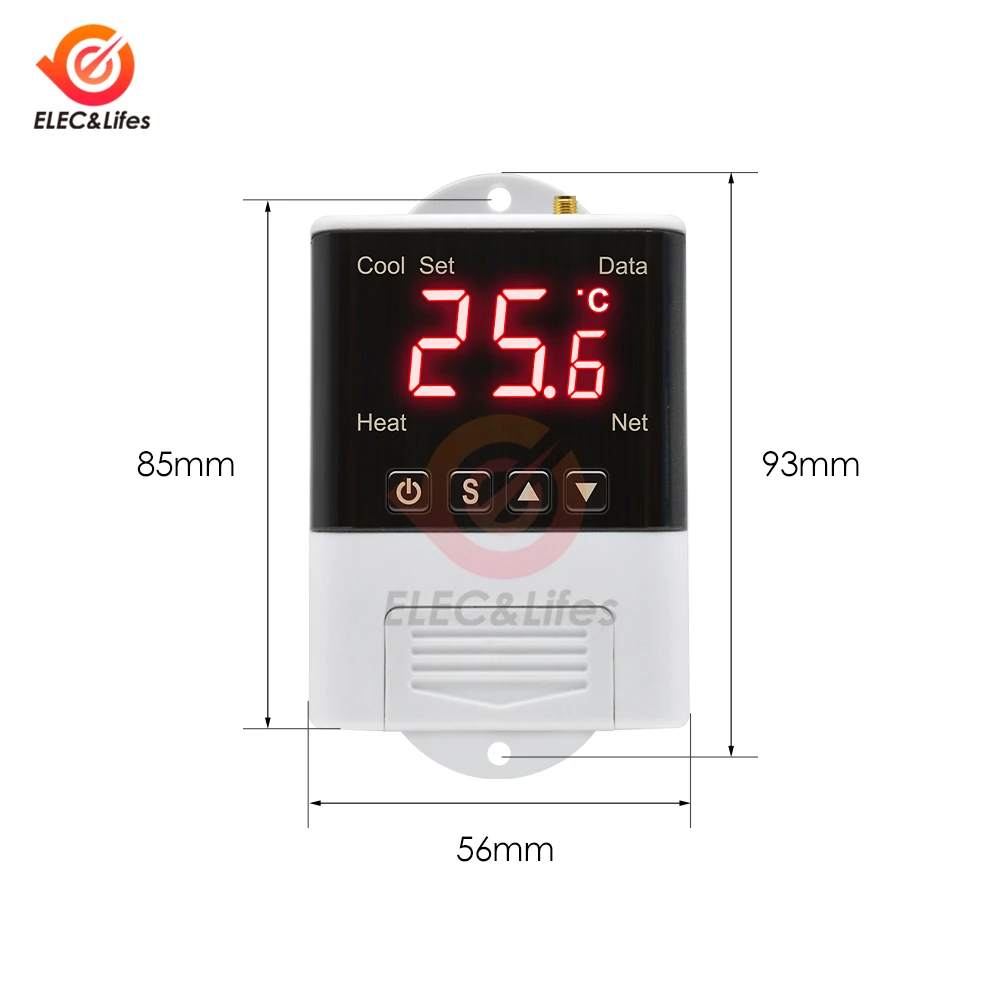 DTC1201 AC 110V 220V Digital Thermostat NTC Sensor LCD Display WiFi Temperature Controller Thermoregulator For heating cooling