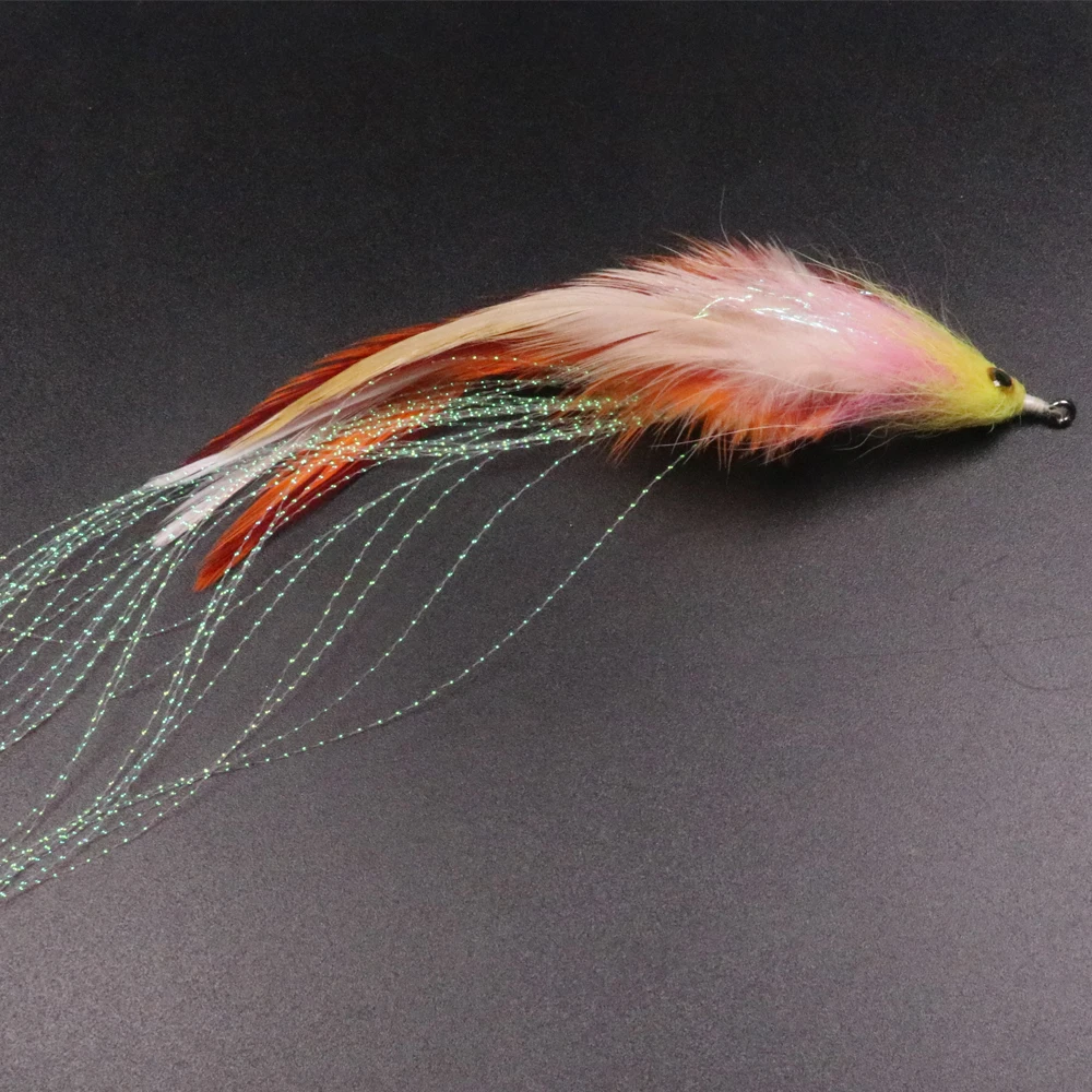 2Pcs New Trout Steelhead Salmon Pike Streamer Fly for Fly Fishing Flies Size 1/0