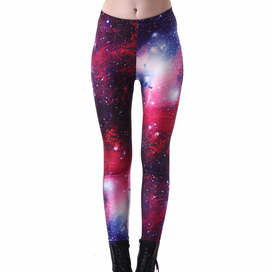 New Sexy Girl Yoga Pants Galaxy  Starry Sky Prints Elastic Slim Fitness Gym Sport Workout Women Leggings