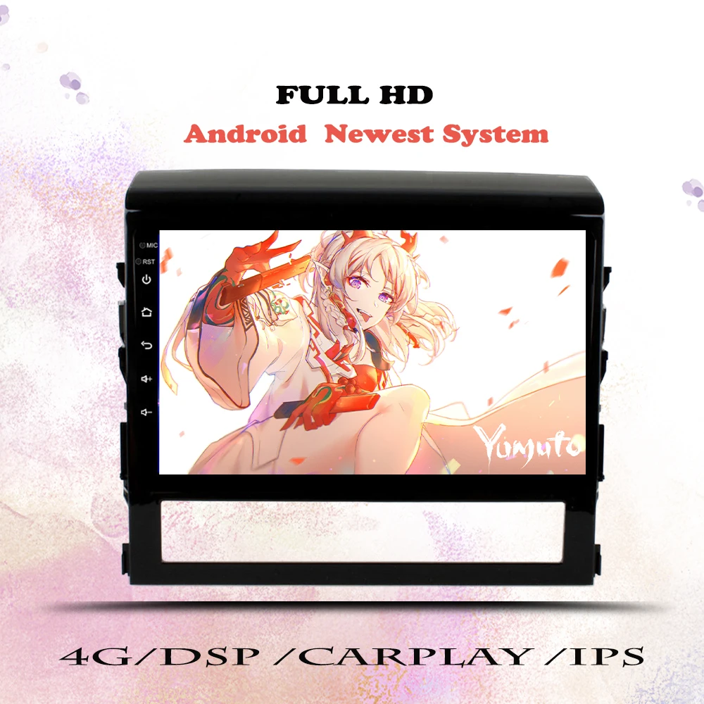 

9" Android 14.0 Car Dvd Gps for Toyota Land Cruiser LC200 Land cruiser 2016-2021 Radio Multimedia Audio GPS Navigation Head Unit