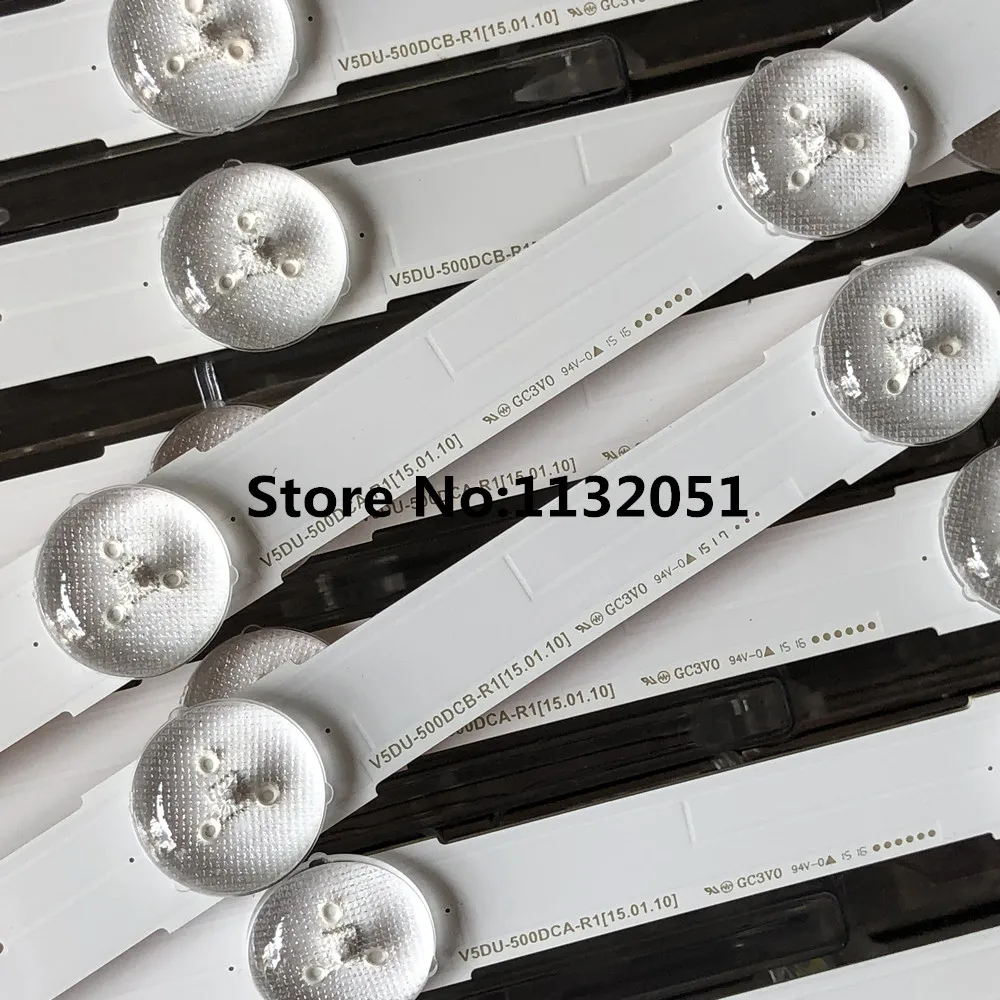 12pcs LED Rétro-Éclairage bande pour UE50JU6400U UE50JU6500 UE50JU6400 UN50JU6500 V5DU-500DCA-R1 500DCB BN96-34795A 3479snap6400