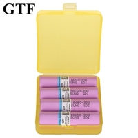 GTF 4pcs 3.7V 18650 Battery 3000mah INR18650 30Q 20A Discharge Li-ion Rechargeable Battery for flashlight +1PC Battery Box