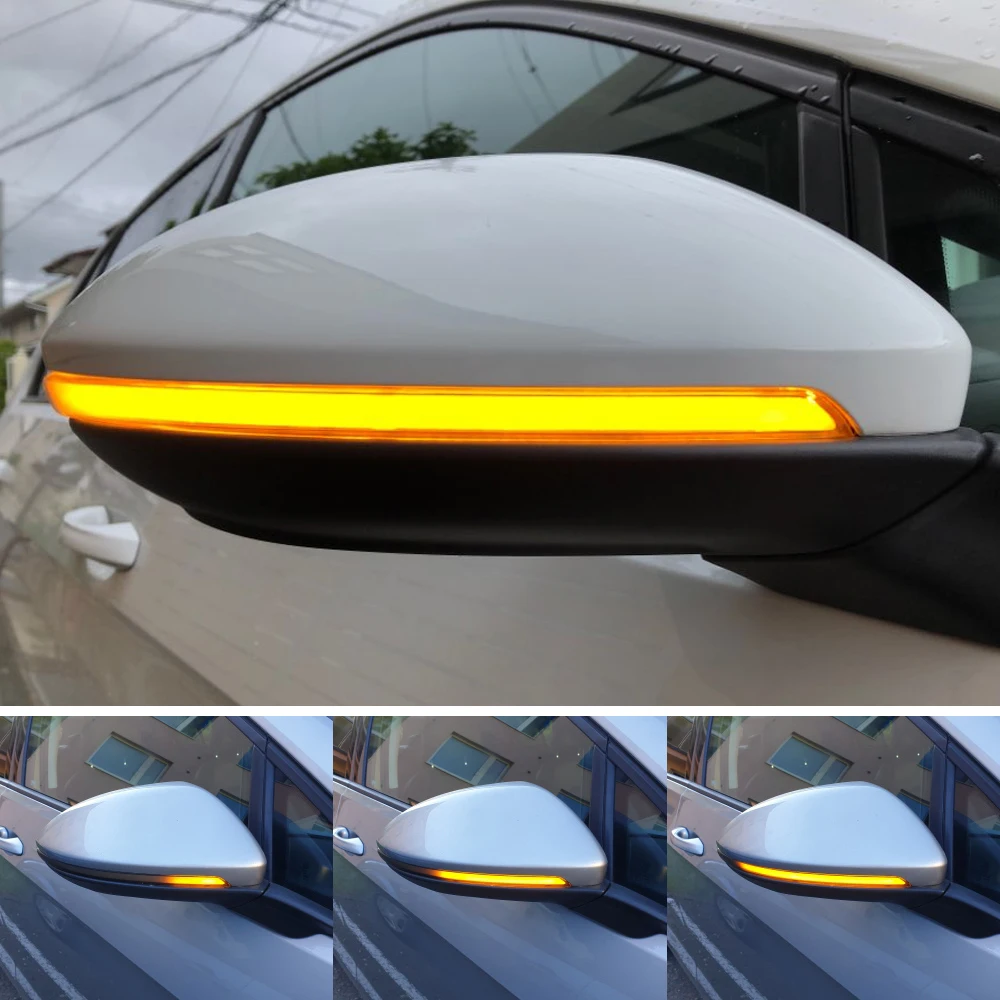 For VW Volkswagen Golf 7 Jetta MK7 VII MK7 Golf 7.5 GTI R Touran LED Dynamic Turn Signal Light Side Mirror Sequential Blinker