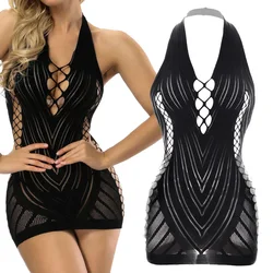 Dessous Bodysuit Unterwäsche offenen Schritt Frauen Nachtwäsche sexy transparente Fetisch erotische Teddys sexy Körper Baby Boll Mujer