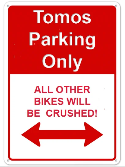 Tomos Parking Only Warning Aluminum Metal Sign Heavy Duty Tin Signs Decoration Signs