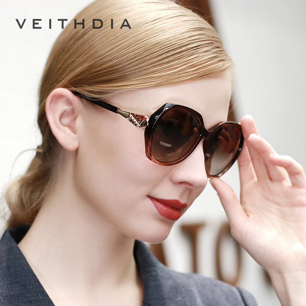 VEITHDIA Sunglasses TR90 Women Polarized UV400 Lens Vintage Fashion Luxury Ladies Gradient Sun Glasses Eyewear For Female 3171