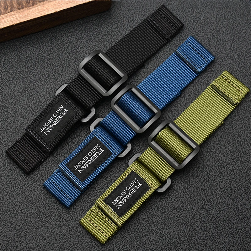 For Bell & Ross/BR/Citizen/Seiko No.5 007 Series Watchband 20mm 22mm 24mm Outdoor Sports Nylon Watch Strap Men's watch accessori