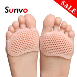 Plantillas almohadillas para suelas para mujeres zapatos de tacón alto antideslizantes protección alivio del dolor pies ampolla cuidado de los dedos de los pies insertar silicona suave gel de la mitad de la yarda Invis