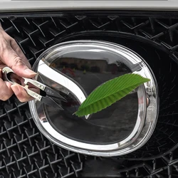 Anti-theft Front Grill Emblem Badge Decal Protective Cover Cap for Mazda CX-3 CX-4 CX-5 CX-8 Axela