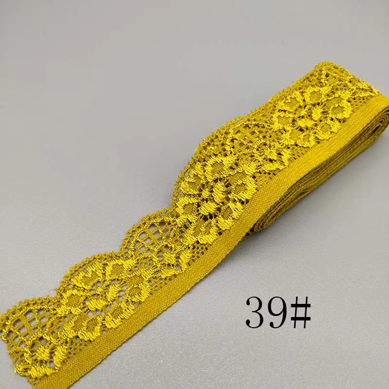 Beatiful 2Yard Soft Elastic 2.5CM Wide Lace Trim Diy Clothes Skirt Fabric Used For Underwear Panties Skirt Lace Ribbon