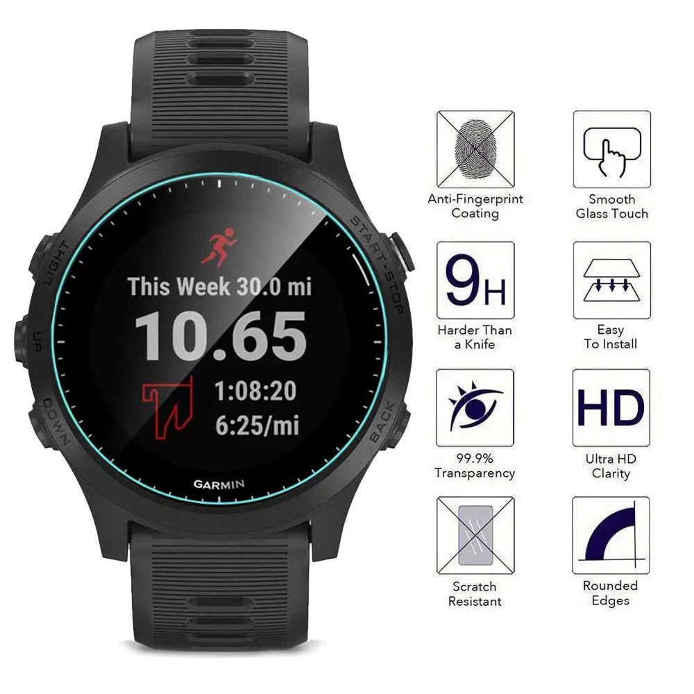 Tempered Glass Protective Film for Garmin Forerunner 935 945 745 245 245M 45 Screen Protector Film