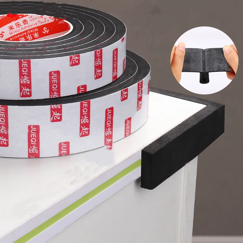 

10MM Thikness Door Window Table Corner Shockproof Foam Tape Single Side Self-Adhesive Windproof Dustproof Anti-Collision Tape