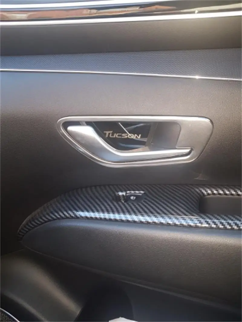 

For Hyundai Tucson NX4 2021 2022 Car Inner Door Bowl Frame Handle Patch Door Wrist Clasp Decorative Sticker Car Styling Acces