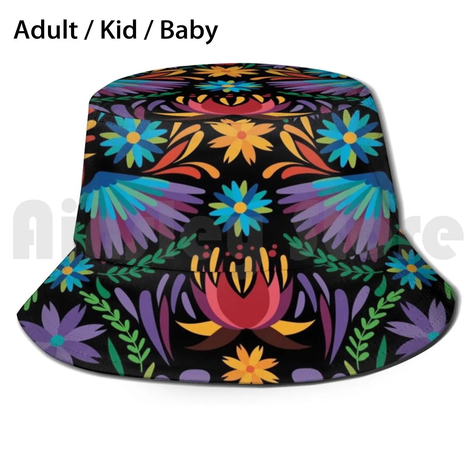 Mayan Aztec Colorful Pattern Sun Hat Foldable UV Protection Mayan Aztec God South America Brazil Colombia Chile