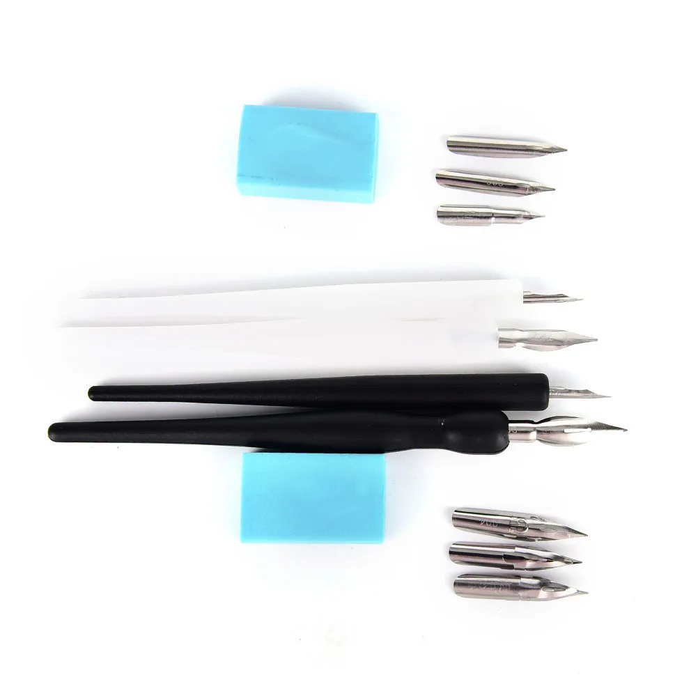 

Nib Holder Eraser Painting material escolar Stationery Set 1 set Manga Pen Dip Pen Set Cartoon Calligraphy Drawing Tool